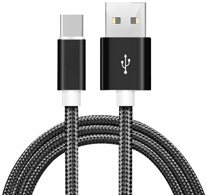Kabel USB-C do telefonu szybkie ładowanie typC 1m czarny