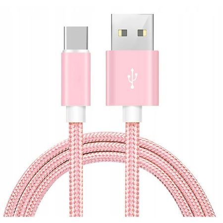 Kabel micro USB do telefonu szybkie ładowanie 1m różowy