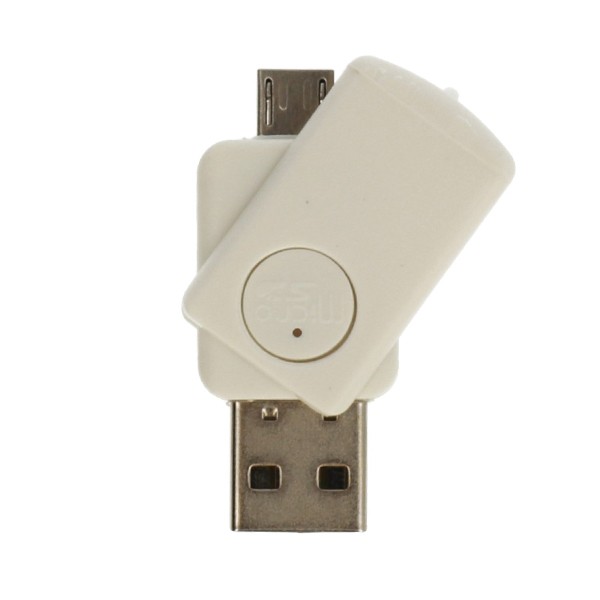 Czytnik kart micro SD CR08 micro USB Biały