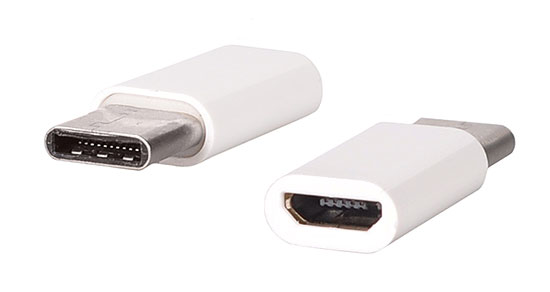 Adapter do ładowarki micro USB na USB typ C Biały