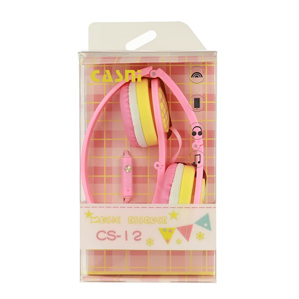 Słuchawki nauszne CASNI CS12 Różowe
