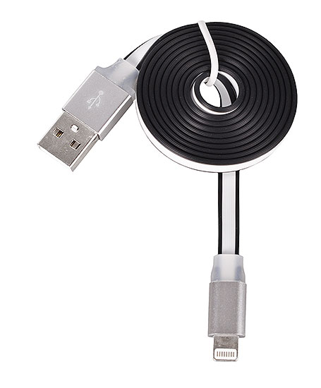 Kabel USB Lightning  SLIM metalowe końcówki do IPHONE 5/SE/6/6S/7/8/X 1 Metr BIAŁY