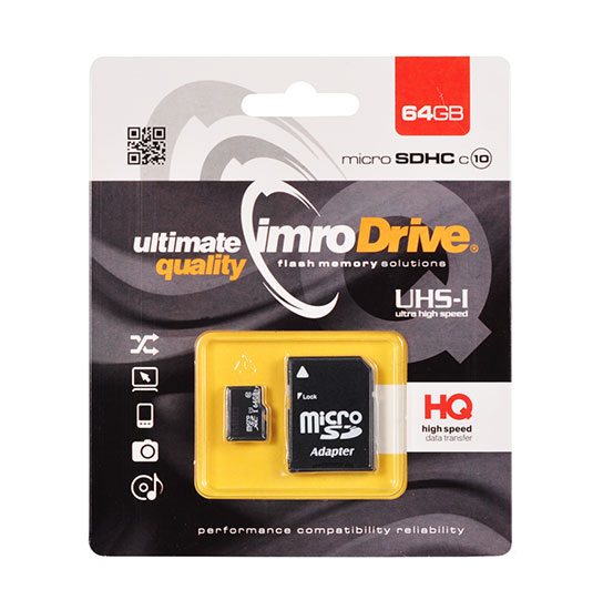 Karta pamięci micro sd IMRO UHS I CLASS 10 64GB bez adaptera
