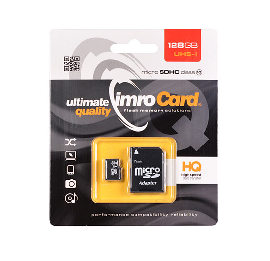 Karta pamięci micro sd IMRO UHS I CLASS 10 128GB bez adaptera
