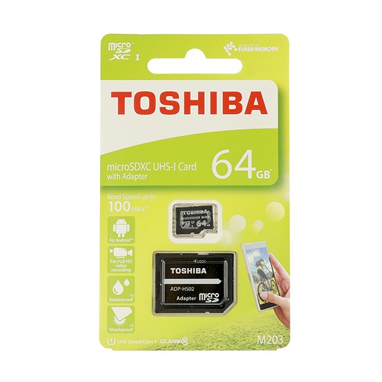 Karta pamięci TOSHIBA micro sd 64GB z adapterem UHS I CLASS 10