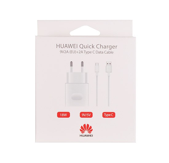 Oryginalna ładowarka sieciowa Huawei AP-32 2Ampery i kabel USB Typ C Biała
