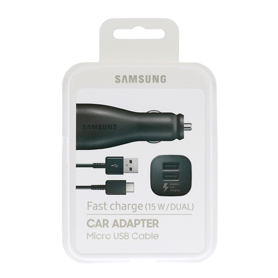 Samochodowa Ładowarka Oryginalna Samsung EP-LN920BB 2Ampery 2xUSB + kabel micro USB  Czarna