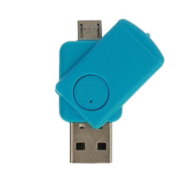 Czytnik kart micro SD CR08 micro USB Niebieski