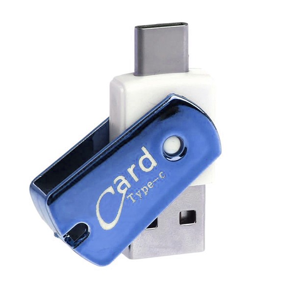 Czytnik kart micro SD CR09 USB Typ C Niebieski