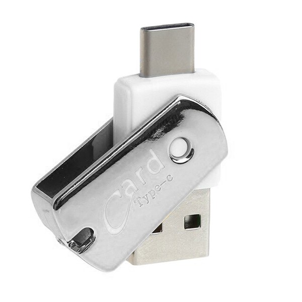 Czytnik kart micro SD CR09 USB Typ C Srebrny