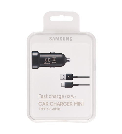 Samochodowa Ładowarka Oryginalna Samsung EP-LN930C 2Ampery USB + kabel USB Typ C Czarny