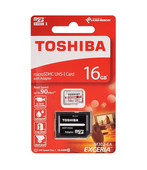 Karta pamięci TOSHIBA  micro sd 16GB z adapterem UHS I CLASS 10