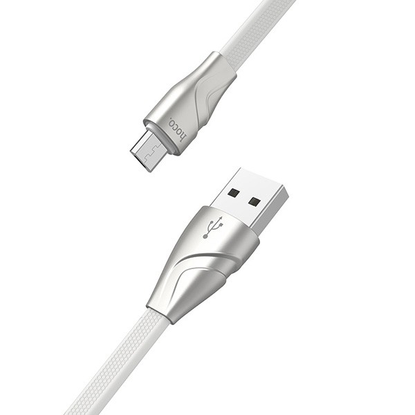 Hoco Kabel USB odporny na zgięcia Micro USB 1,2 metra Biały