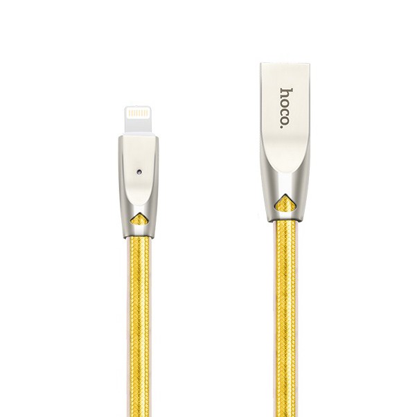 Hoco Kabel USB Żelowy Lightning 1,2 metra Złoty