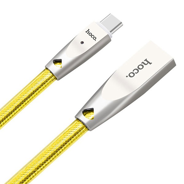 Hoco Kabel USB Żelowy USB Typ C 1,2 metra Złoty