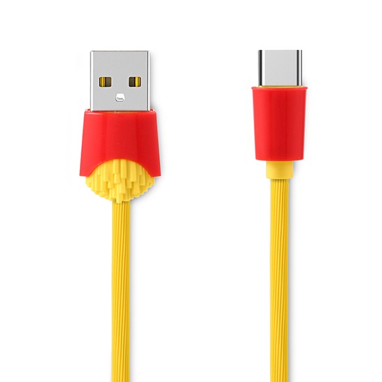 REMAX Kabel USB  Frytki Typ C 1 metr Żółty