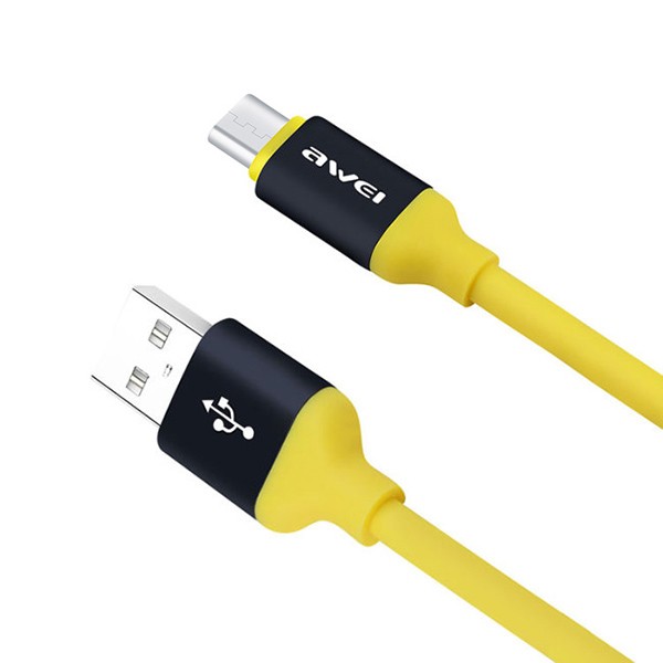 Awei Kabel USB Micro USB 1 metr żółty